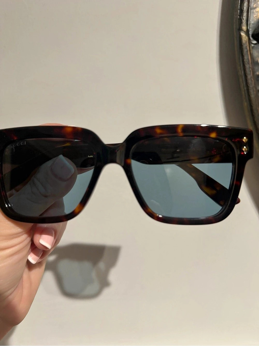 Gucci GG1084S 002 Square Sunglasses Brown & Black